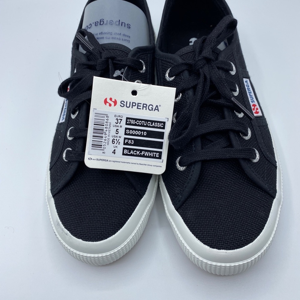 Superga 2750 Cotu Classic Sneakers - Black-Fwhite